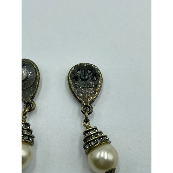 Retired HEIDI DAUS Deco Style Faux Pearl & Crystal - Picture 4 of 5